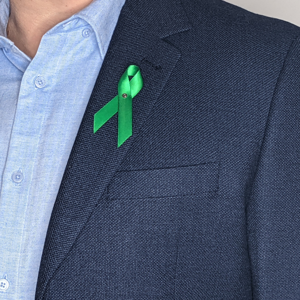 Liver Cancer Awareness Ribbon - Premium Cloth with Clasp