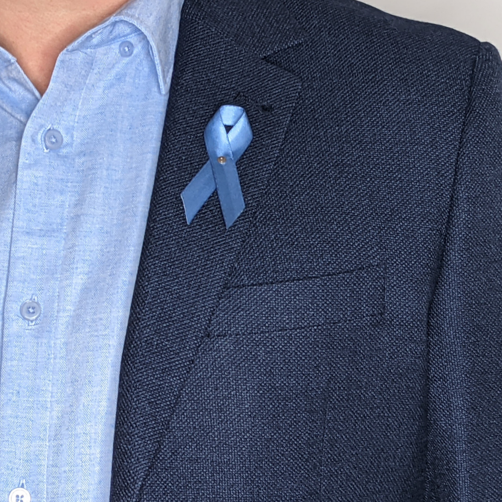 Stomach Cancer Awareness Ribbon - Premium Cloth with Clasp